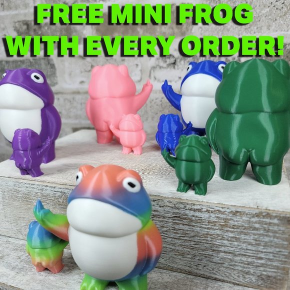 Cheeky Middle Finger Frog | Gag Gift | Fun Desk Toy | Decor | 3D Printed - Picture 4 of 17